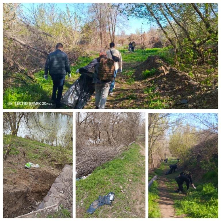 Організовано прибирання санітарно-захисної смуги річки Саксагань 