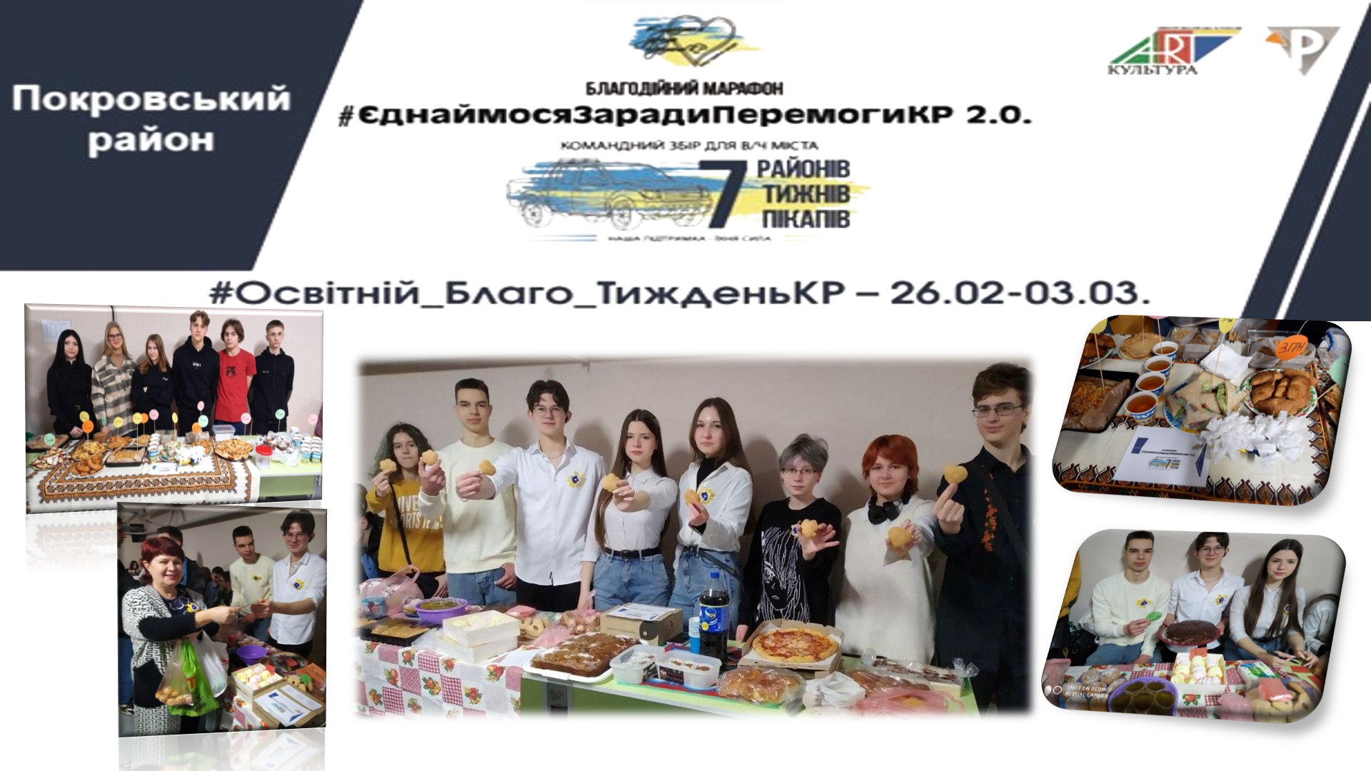 У Криворізькому Покровському ліцеї відбувся Покровський ярмарок у рамках благодійного марафону #ЄднаймосяЗарадиПеремогиКР 2.0.